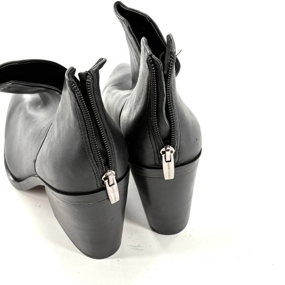 Vince Camuto Gigietta Boots 11 Black NWOT Ankle Booties Western Heel Leather - Picture 6 of 6